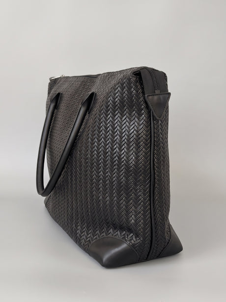 Large brown braided bag
