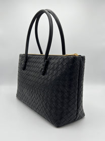 Large brown braided bag