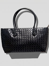 Large brown braided bag
