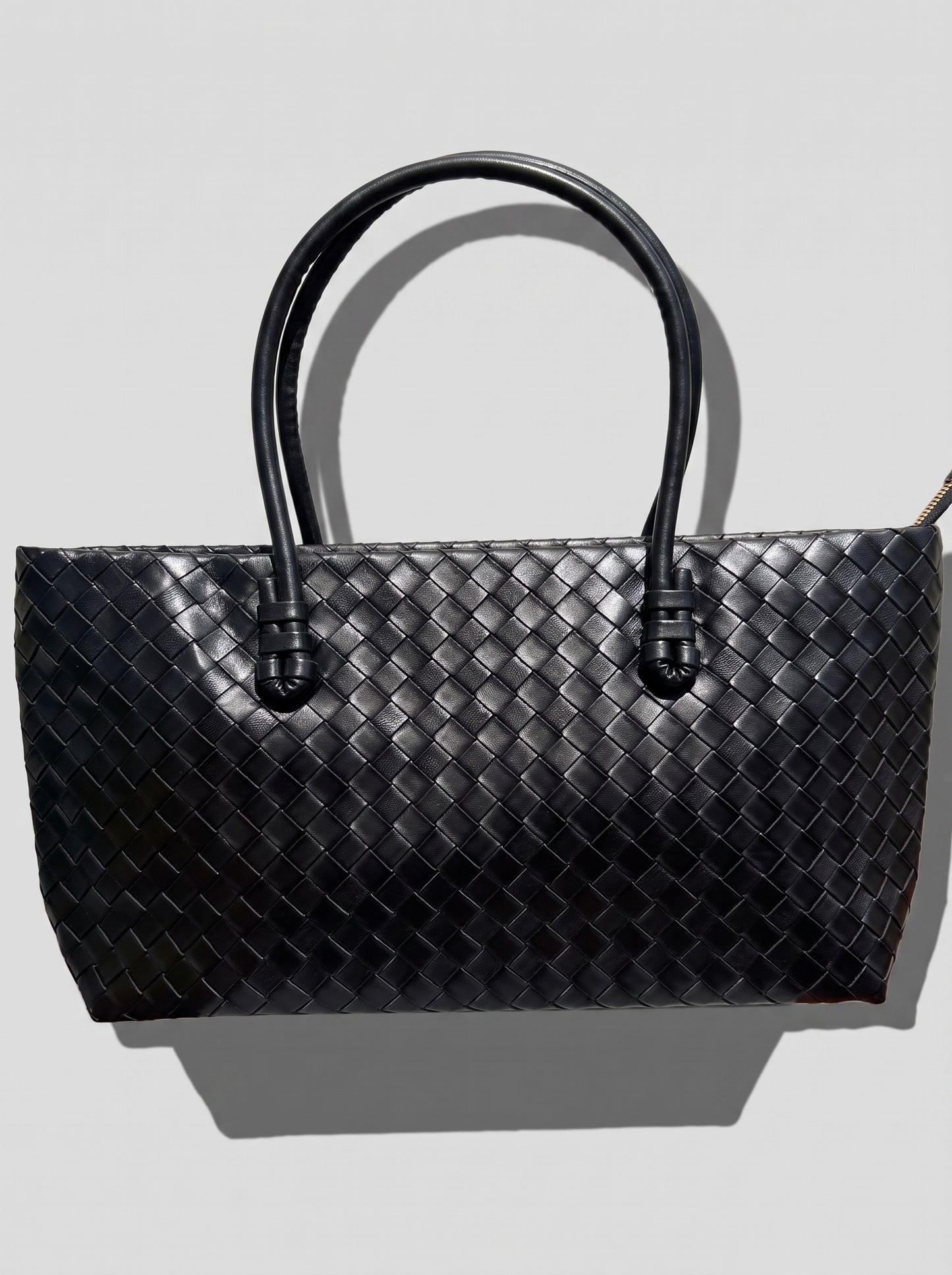 Large brown braided bag