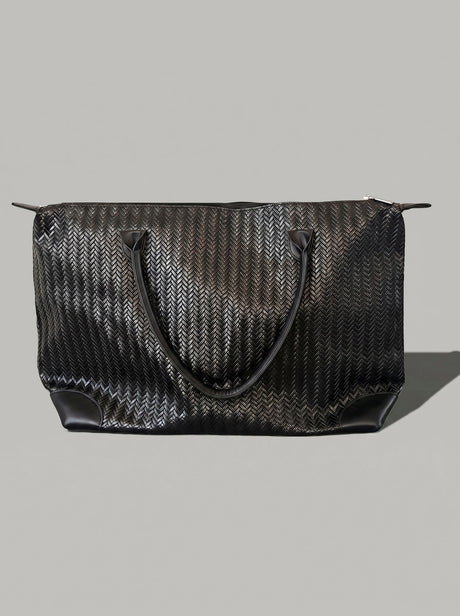 Large brown braided bag