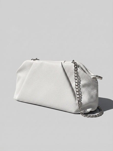 Black braided clutch bag