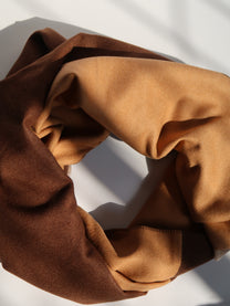 צעיף חום 2 גוונים