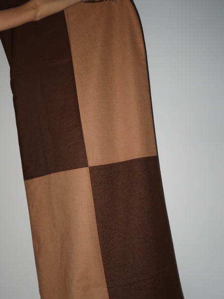 צעיף חום 2 גוונים