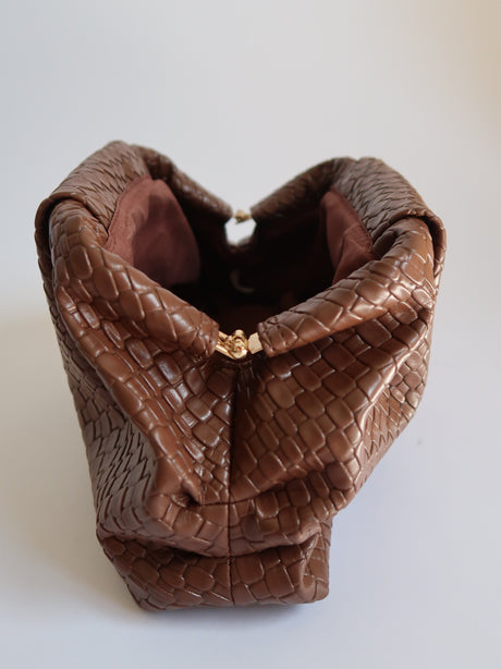 תיק קלאץ' חום