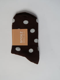 Black socks with white stripes