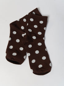 Black socks with white stripes