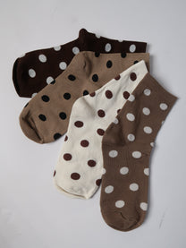 Black socks with white stripes