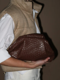 תיק קלאץ' חום