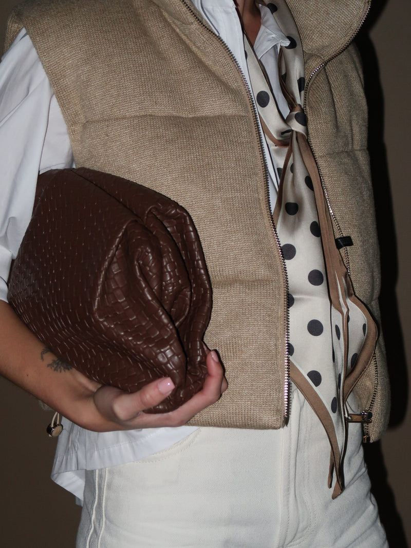 תיק קלאץ' חום