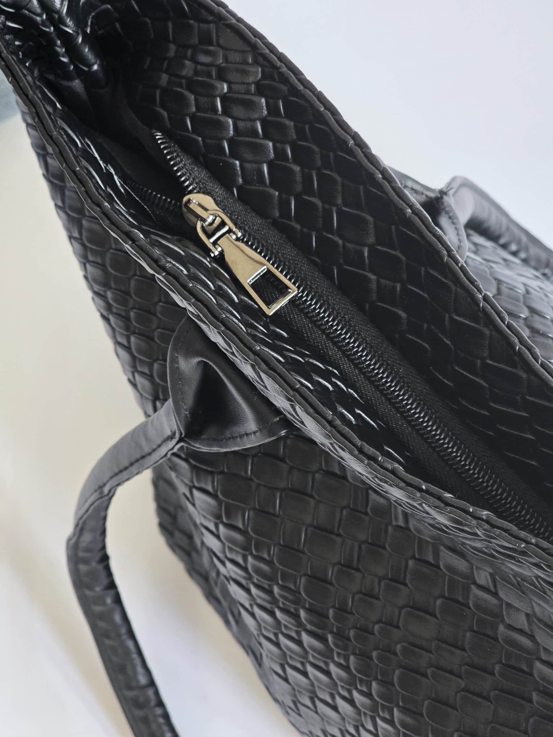 תיק Shopper שחור גדול