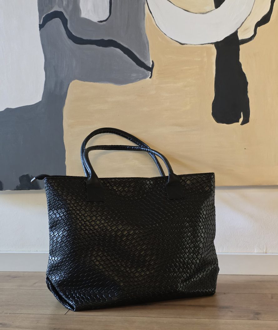 תיק Shopper שחור גדול
