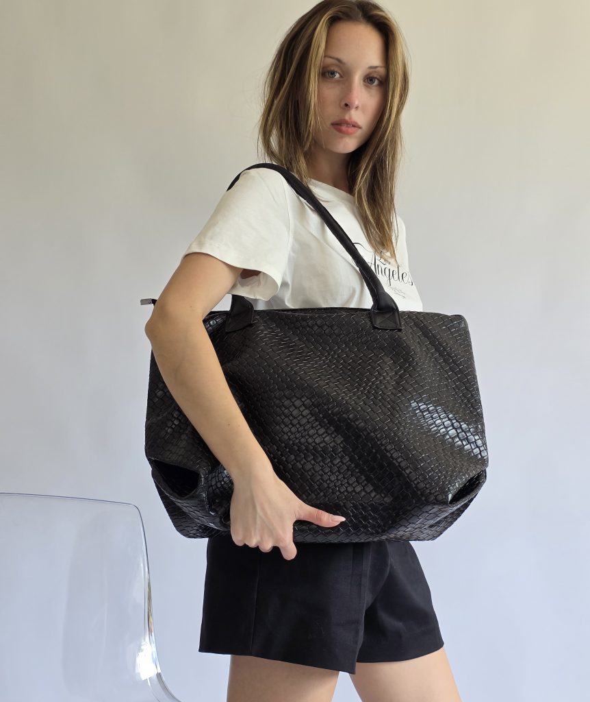 תיק Shopper שחור גדול