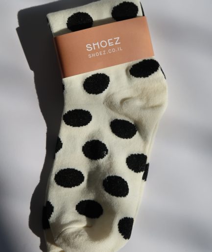 גרביים קרם נקודות