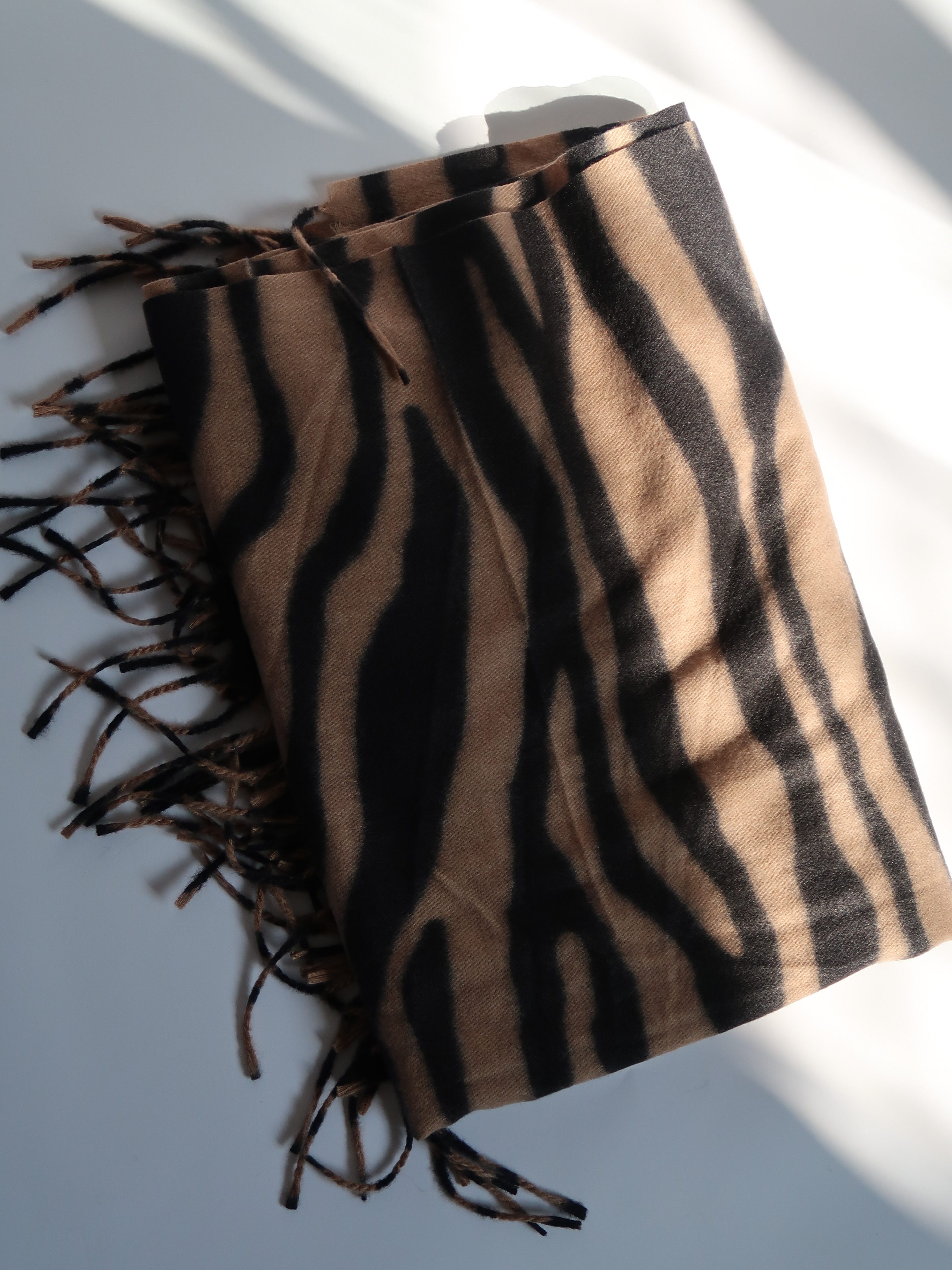 צעיף זברה מוקה