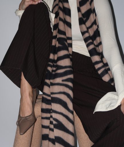 צעיף זברה מוקה