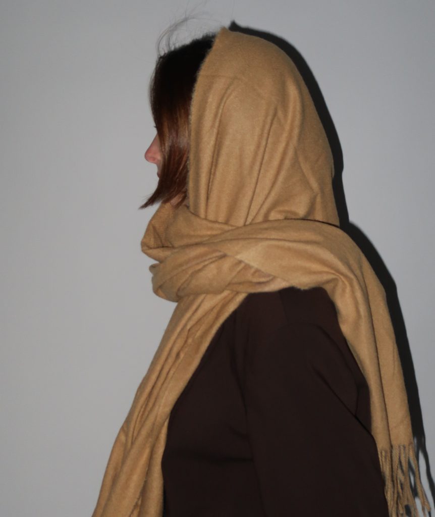 צעיף חרדל חלק